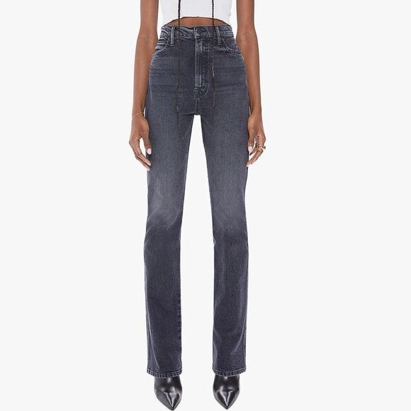 Mother High Waist Smokin' Double Jeans Size 29 On the Fly Black *30.5in inseam - Picture 1 of 14